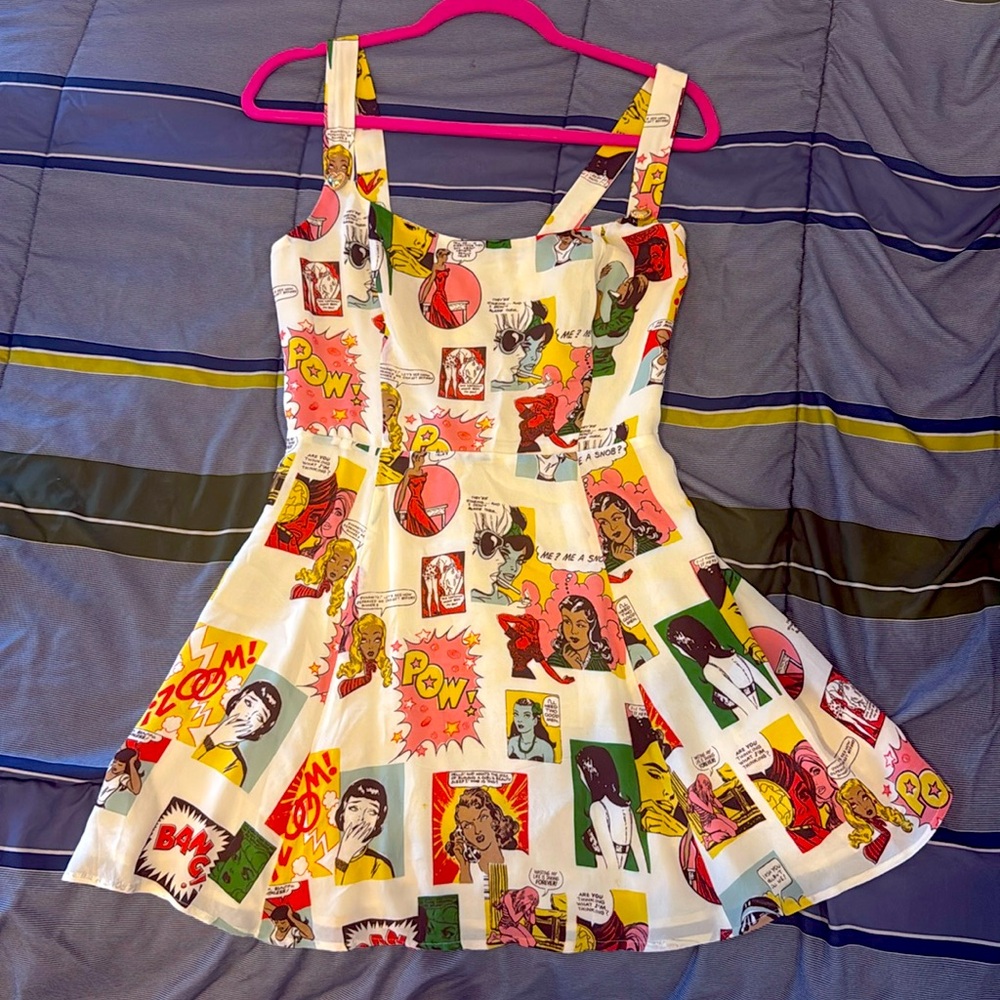 Reformation comic print dress. Size 4
